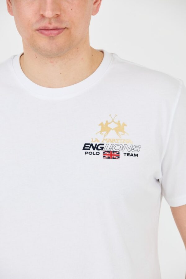 LA MARTINA Biały męski t-shirt Jersey