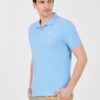LA MARTINA Błękitne męskie polo z małym logo