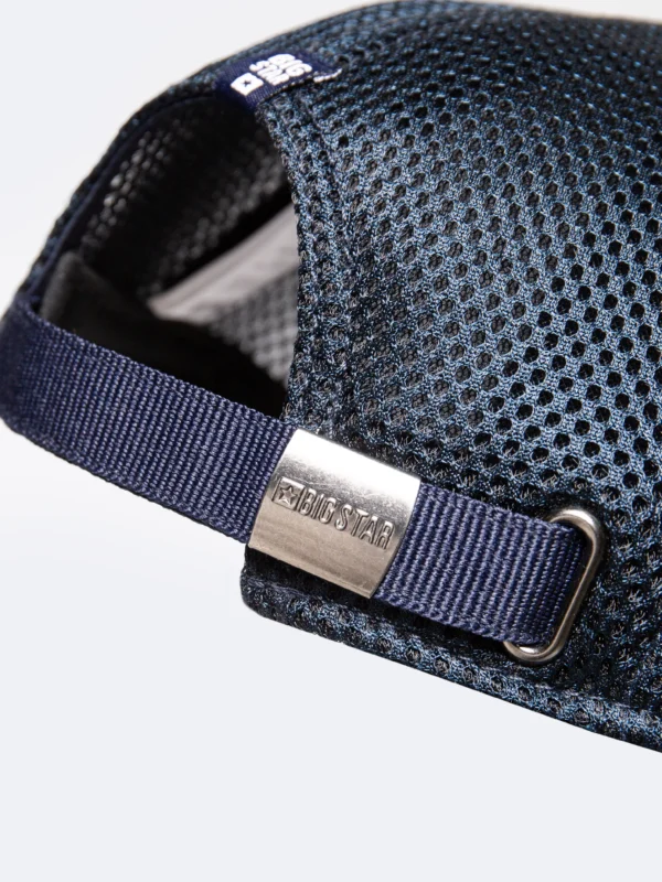 0a8df7296b589c0fc945d1d7eb63294a0d67bfb1 Czapka męska z daszkiem z siatką granatowa Vintygas 403