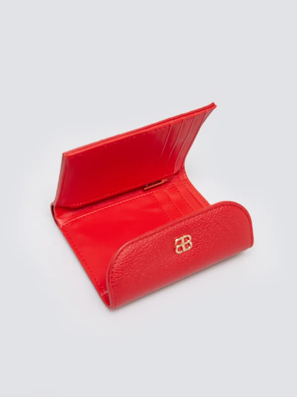 0acf95d9e9921f66f5ef9f6bdbccafd5189289a1 Portfel damski ze skóry ekologicznej czerwony Caterin 603
