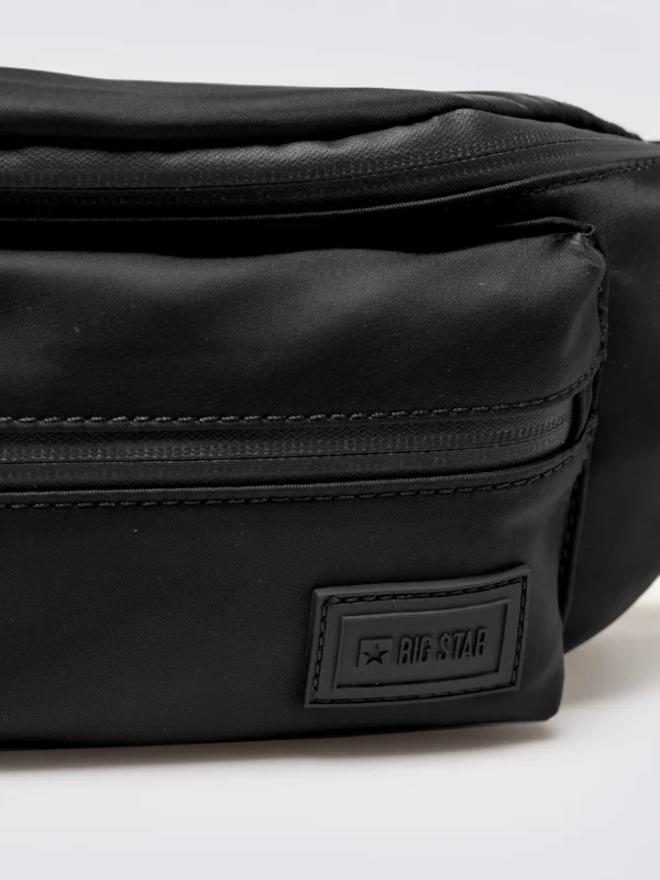 Saszetka męska typu nerka czarna Tizanor 906