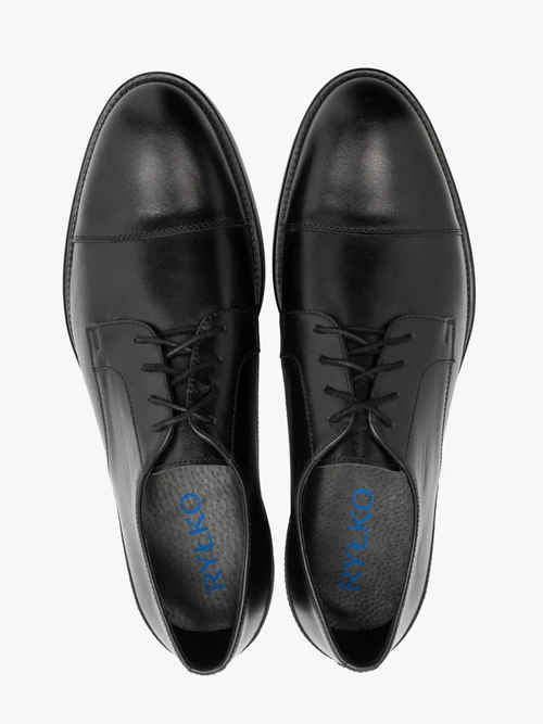 Czarny półbut wizytowy męski