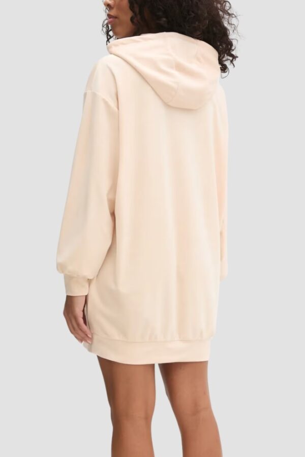 GUESS Beżowa damska długa welurowa bluza Couture