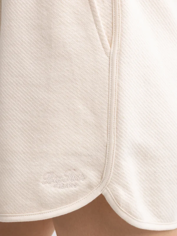 Szorty damskie paperbag kremowe Oliana 103