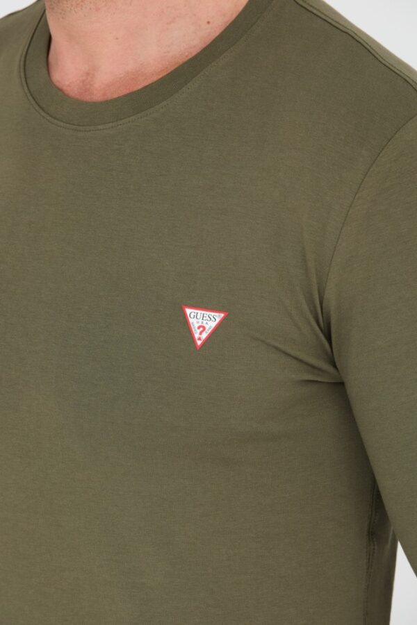 GUESS Zielony męski longsleeve Core Tee
