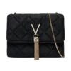 VALENTINO Czarna damska zamszowa torebka Charlotte Flap Bag