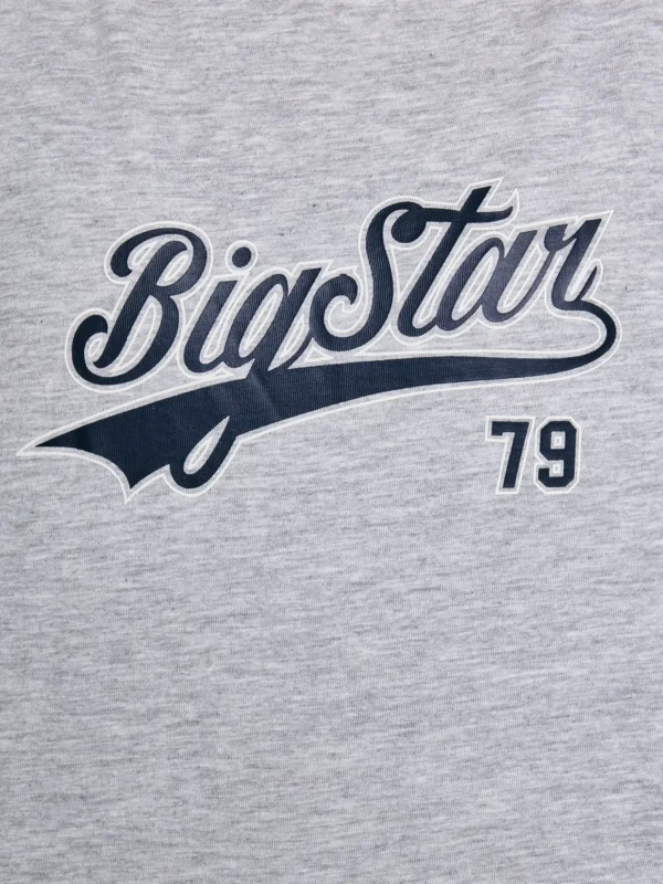 Koszulka dziewczęca oversize z nadrukiem szara Emillia 901