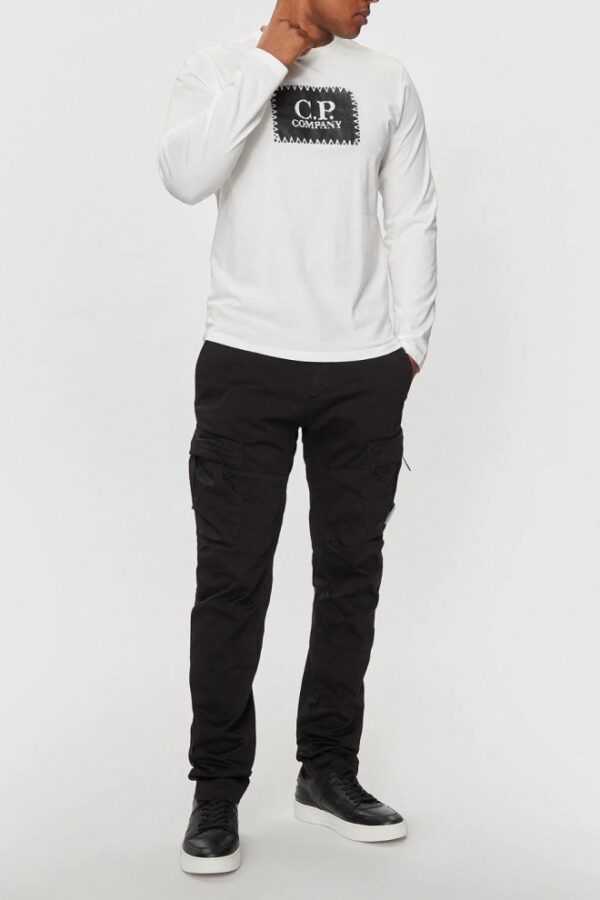 C.P. COMPANY Biały męski longsleeve
