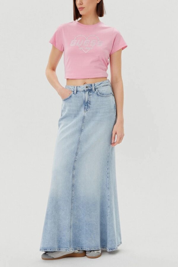 GUESS Różowy damski t-shirt Narciso