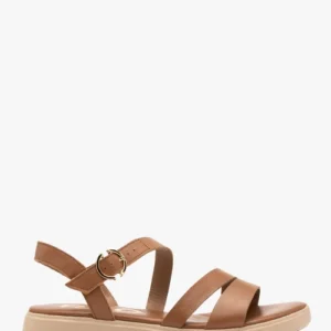 Jasnobrązowe sandały damskie