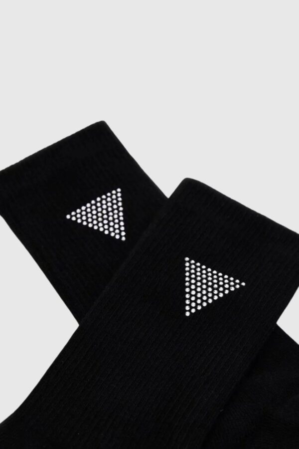 GUESS Czarne damskie sportowe skarpetki z kryształkami