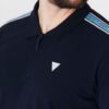 GUESS Granatowa męska koszulka polo z lampasami