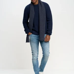 Szalik męski granatowy Berys 403/ Bery 403