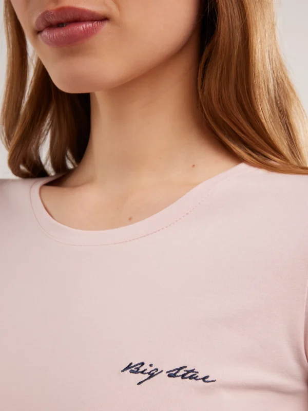 122ceedb4912e057590d3b4e549a7a61420a99c5 Koszulka damska z niewielkim logo różowa Irsera 600