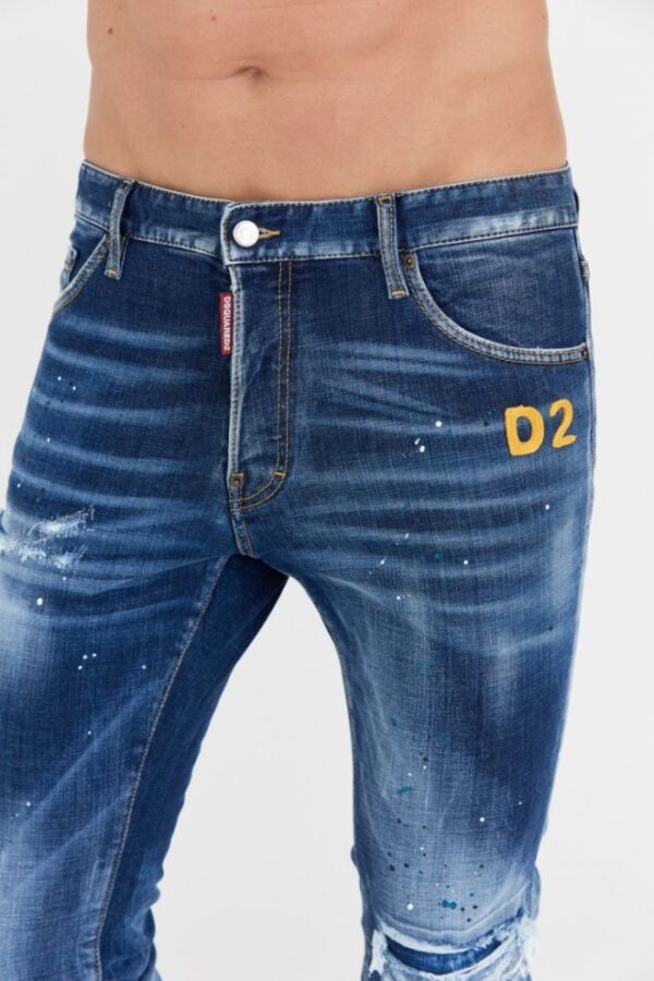 DSQUARED2 Granatowe męskie jeansy cool guy, Rozmiar 52