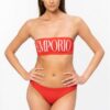 EMPORIO ARMANI Czerwone bikini z białym logo