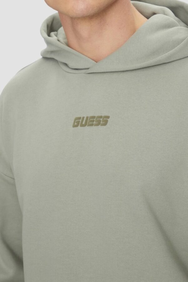 GUESS Zielona bluza męska Dalim Over z kapturem