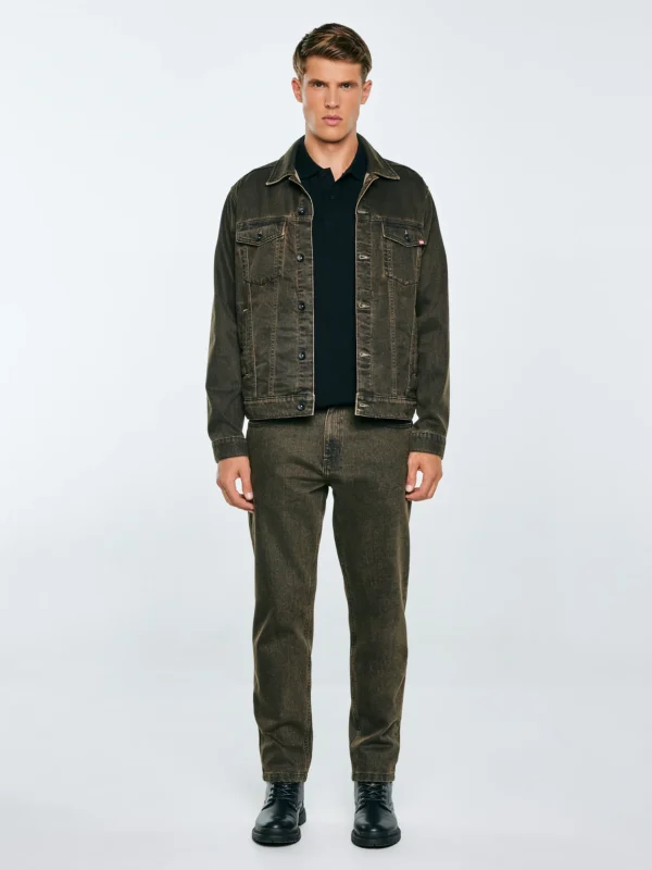 Jeansy męskie z kolekcji Authentic brązowe Ates 888