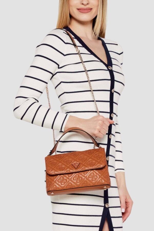 GUESS Brązowa damska kopertówka Adelasia Cnvrtble
