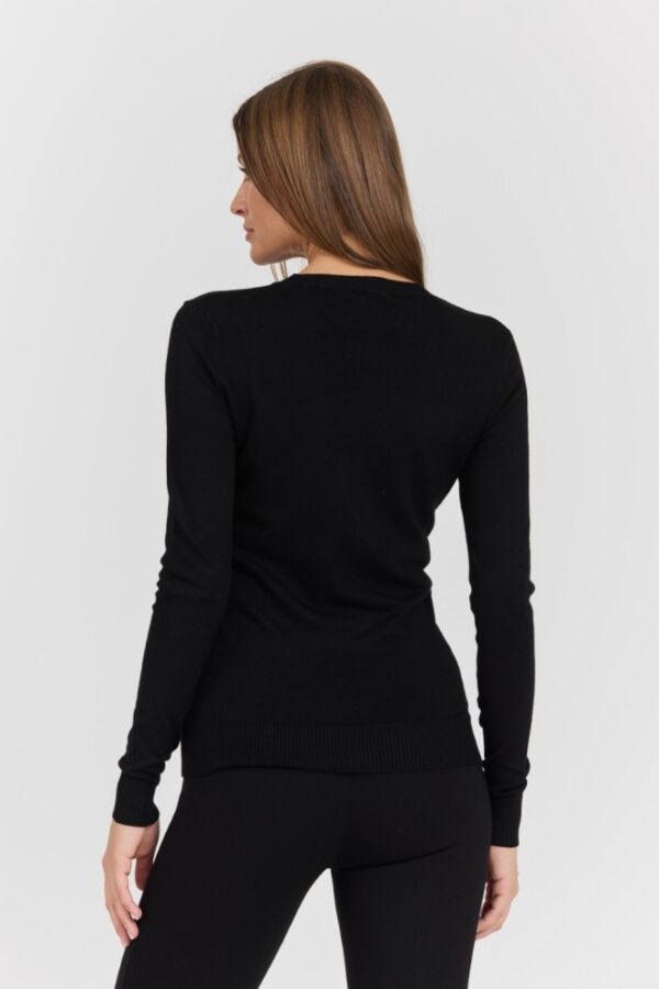 13bf4dd9ecb25bba3524a65bf6aaf0a13b1be995 GUESS Czarny damski sweter Rylie Triangle Logo