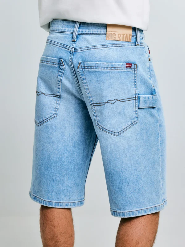 141d6f676175030df6a478d119ae4735cd21049a Szorty męskie jeansowe z przetarciami jasnoniebieskie Aleksy Workwear 220