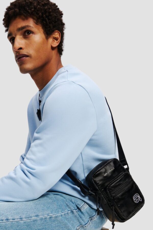 KARL LAGERFELD Czarna męska saszetka Puffy Nylon