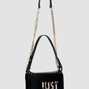 JUST CAVALLI Czarna torebka C Cut Out Logo