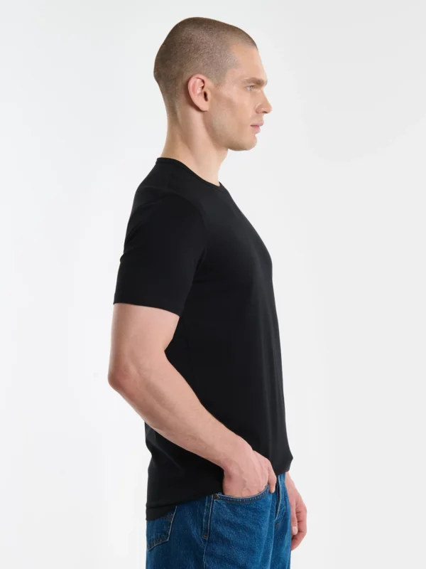 Koszulka męska z krótkim rękawem czarna Classac 906