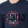 AERONAUTICA MILITARE Granatowy męski longsleeve bawełniany