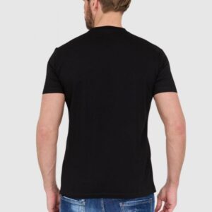 181f2998068e5c6fca8f435a16d9a027aa2641e5 DSQUARED2 Czarny t-shirt męski ze srebrnym błyszczącym logo icon