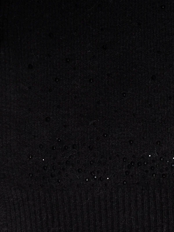 Szal damski bawełniany z kryształkami czarny Cristaso 906