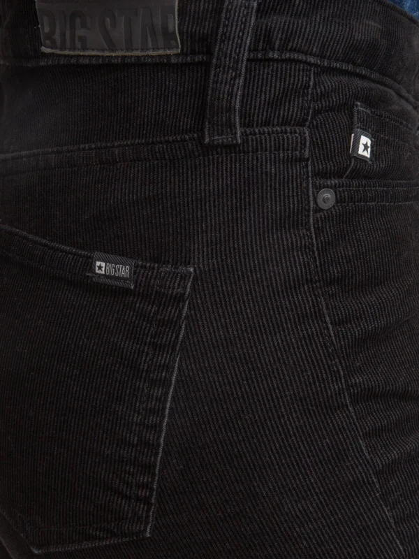 Spodnie damskie sztruks czarne Katrina High Waist Cord 907