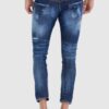 DSQUARED2 Granatowe męskie jeansy sexy twist jean