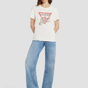 1a35af42c2cbd29d3483bd8989f9954f8abc663e GUESS Biały t-shirt damski Love Tee