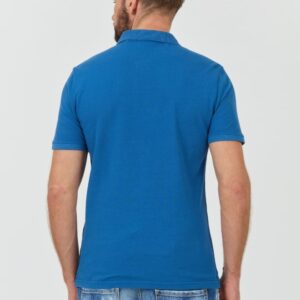 GUESS Niebieskie męskie polo Washed