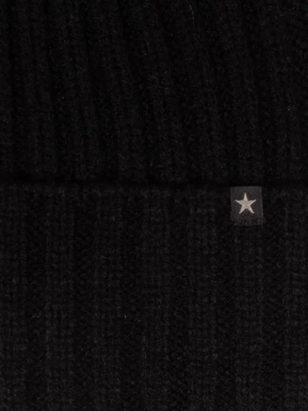 Czapka męska zimowa z dodatkiem wełny czarna Haman 906