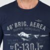 AERONAUTICA MILITARE Granatowy męski bawełniany longsleeve 46th Air Brigade