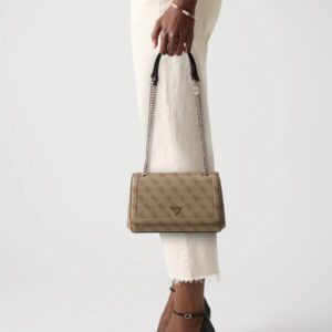 GUESS Brązowa logowana torebka damska Noelle II