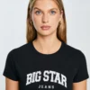Koszulka damska bawełniana z logo BIG STAR czarna Ramila 906