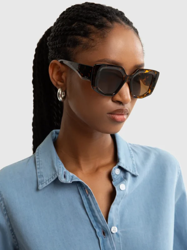 Okulary przeciwsłoneczne damskie brązowe Aroni 803