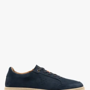 Granatowe welurowe sneakersy męskie