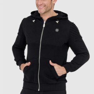 PHILIPP PLEIN Czarny pikowany dres męski