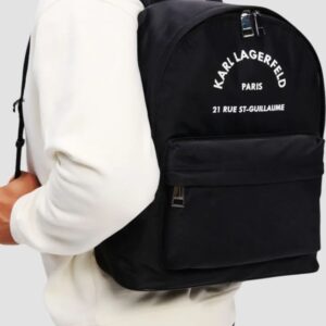 KARL LAGERFELD Czarny męski plecak Nylon