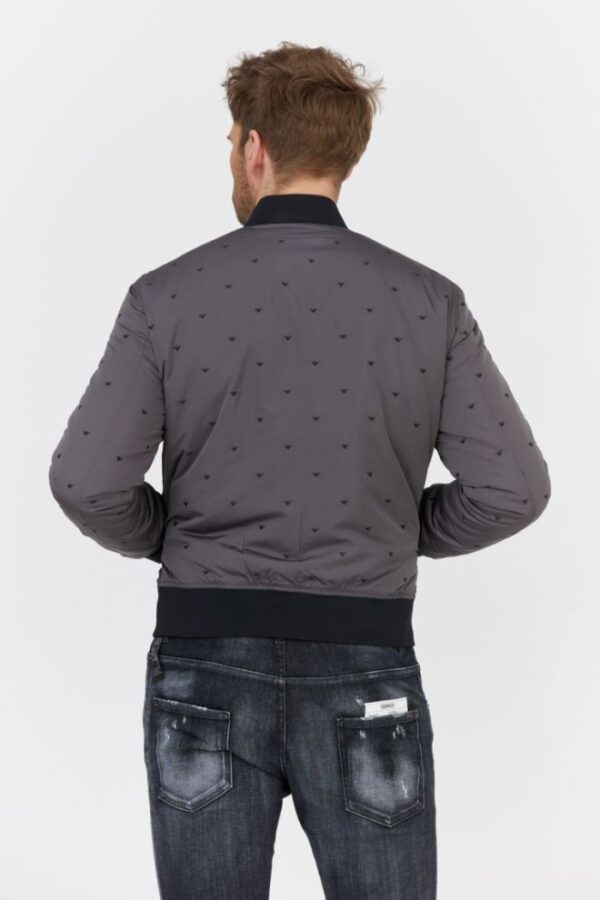 EMPORIO ARMANI Dwustronna kurtka męska w logo, Rozmiar 54