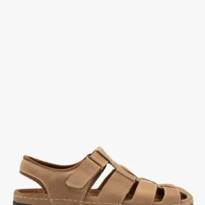 Beżowe sandały męskie na rzep