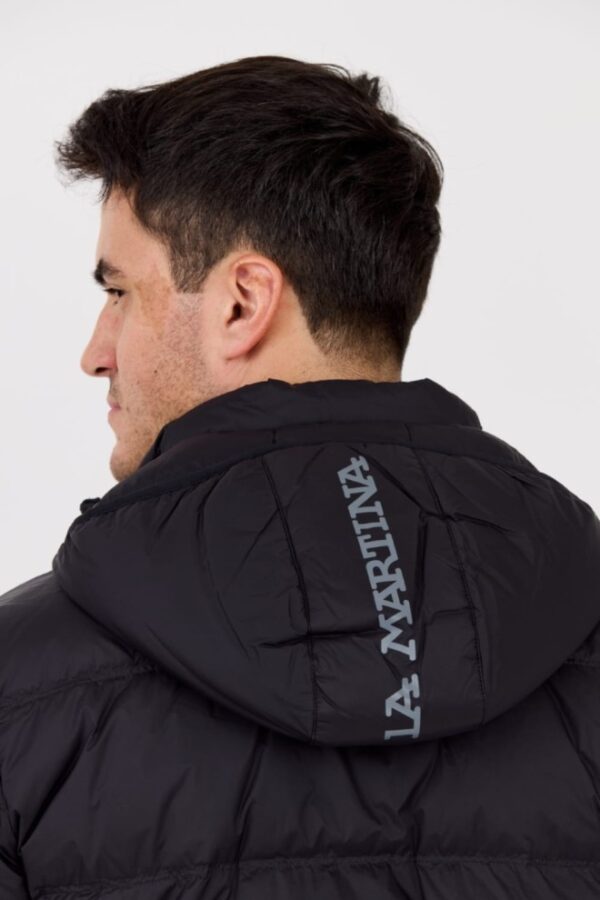 LA MARTINA MAN Czarna pikowana męska kurtka Outerwear Basic Nylon