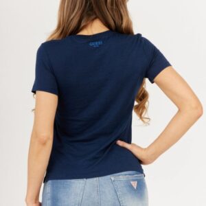 GUESS Granatowy t-shirt damski iconic