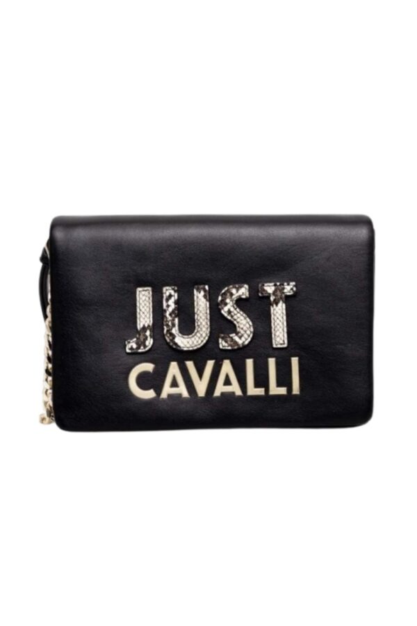 JUST CAVALLI Czarna torebka C Cut Out Logo