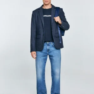 Koszulka męska z nadrukiem granatowa Misser 403