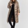 HETREGO Beżowy damski płaszcz puchowy Tara Woman Oversized Quilted Coat, Rozmiar 36 EU - 40 IT